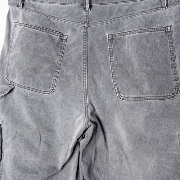 Gap Women’s Cargo Jeans Wide Leg Utility Washed Black Soft Grunge Size 14 Tall - Picture 6 of 8